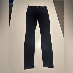 7 for all mankind black high waisted skinny jeans